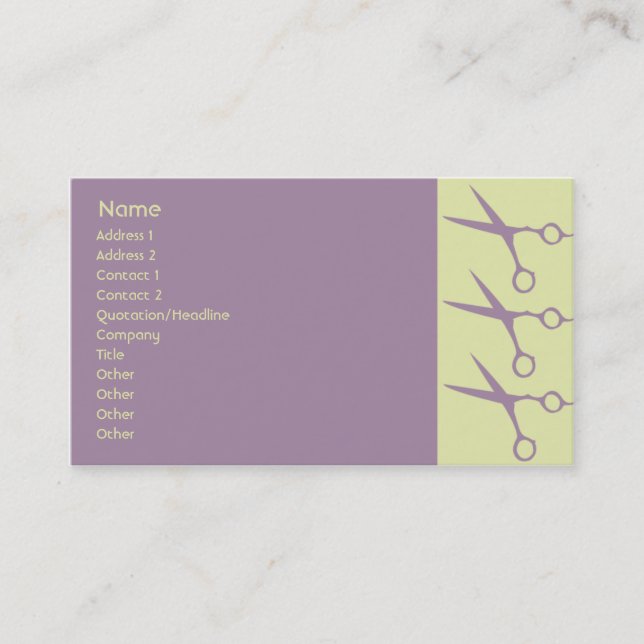 Carte De Visite Ciseaux - Business (Devant)
