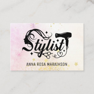 Carte De Visite *~* Ciseaux cardiaques Sèche-Parties scintillant 