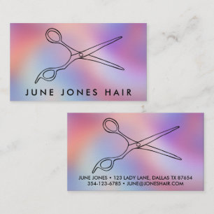 Carte De Visite Ciseaux de coiffeur chic dessin sur mesure