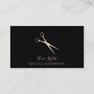 Carte De Visite Ciseaux de coiffeur de Salon Rose Gold de n'import