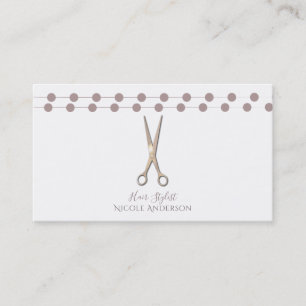 Carte De Visite Ciseaux de coiffeur Minimal Mauve rose blush