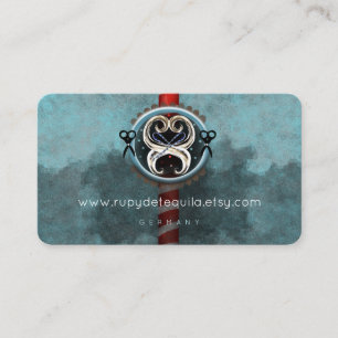 Carte De Visite Ciseaux de coiffure de Salon de poteau de barbier