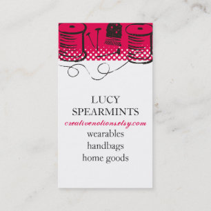 Carte De Visite Ciseaux de couture de pelote à épingles de notio