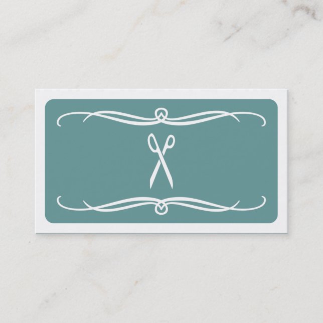 Carte De Visite ciseaux de mod (couleur personnalisable) (Devant)
