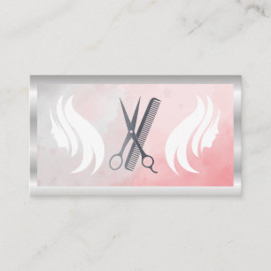 Carte De Visite Ciseaux de salon Logo de la liste de cheveux A