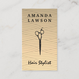 Carte De Visite Ciseaux de salon Motif de tissage