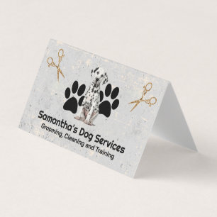Carte De Visite Ciseaux fantaisistes   Paw chien   Chiot dalmate