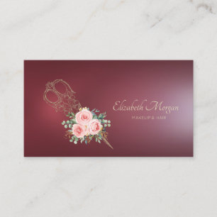 Carte De Visite Ciseaux Fleurs Or Professionnel Bourgogne