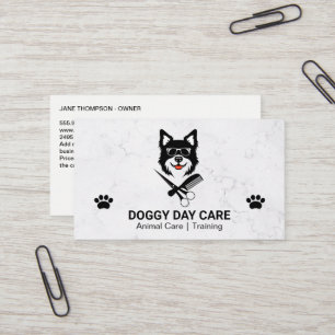 Carte De Visite Ciseaux Peigne pour Chien   Salon de Toilettage po