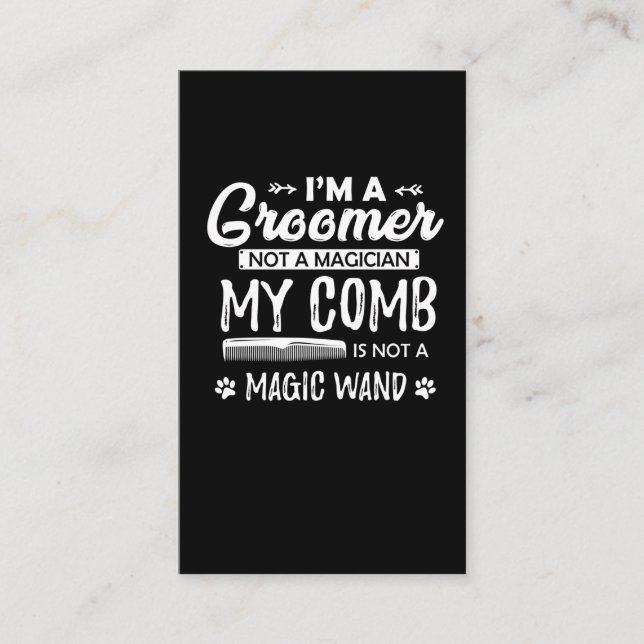 Carte De Visite Citation amusante de l'élevage de Chiens Humoriste (Devant)