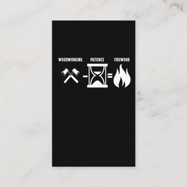 Carte De Visite Citation amusante de travail du bois Jointure de t (Devant)