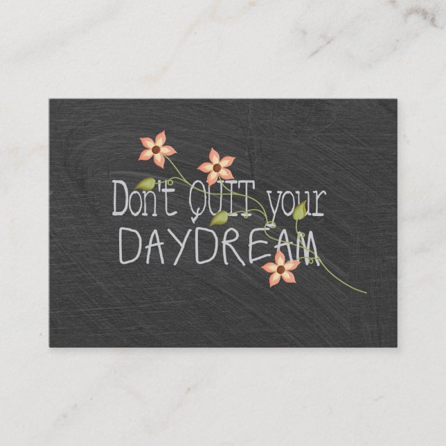 Carte De Visite Citation Daydream sur tableau de bord (Devant)