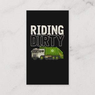 Carte De Visite Citation de camion-poubelle Jour-poubelle Trucker