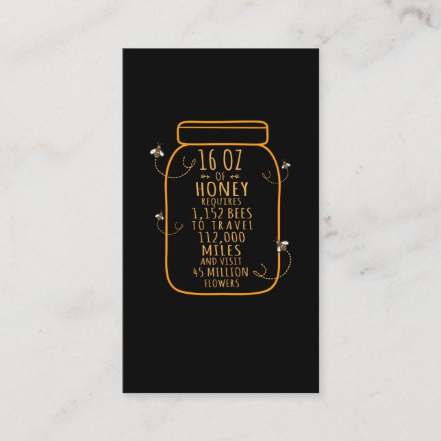 Carte De Visite Citation de l'apiculteur Miel (Devant)
