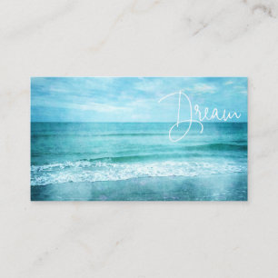 Carte De Visite Citation Dream Beach Citations d'océan bleu Turquo