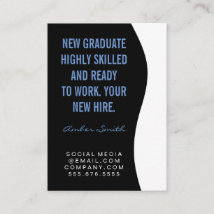 Carte De Visite Citation en gras / Bleu