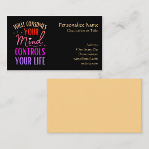 Cartes De Visite Pensee Positive Zazzle Fr