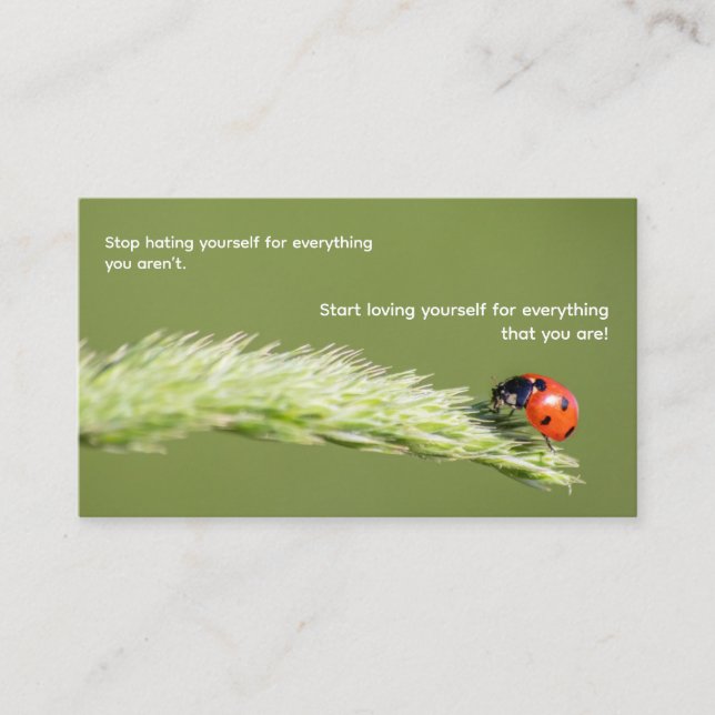 Carte De Visite Citation motivationnelle positive avec peu de cocc (Devant)
