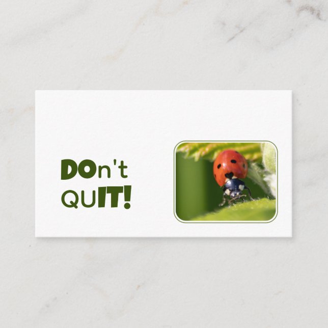 Carte De Visite Citation motivationnelle positive avec peu de cocc (Devant)