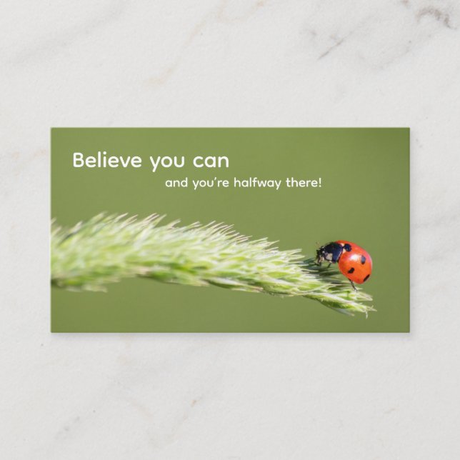 Carte De Visite Citation motivationnelle positive avec peu de cocc (Devant)