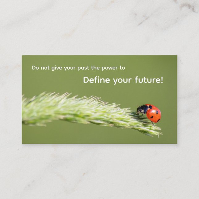 Carte De Visite Citation motivationnelle positive avec peu de cocc (Devant)