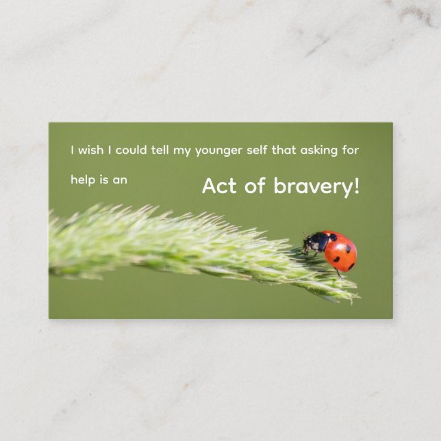 Carte De Visite Citation motivationnelle positive avec peu de cocc (Devant)