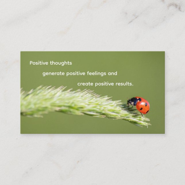 Carte De Visite Citation motivationnelle positive avec peu de cocc (Devant)