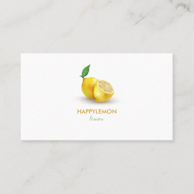 Carte De Visite Citron Citrus Lime Simple Aromatique (Devant)