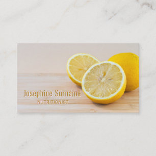 Carte De Visite Citron Jaune Agrume Photographie Alimentaire Nutri