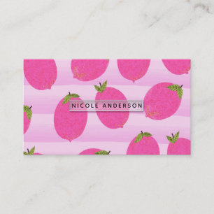 Carte De Visite Citronnade de citrons roses Été Fruit Amusant Lumi