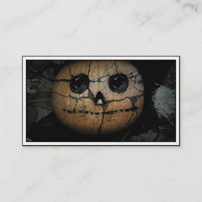 Carte De Visite Citrouille déplaisant Jack-o-Lantern (Devant)