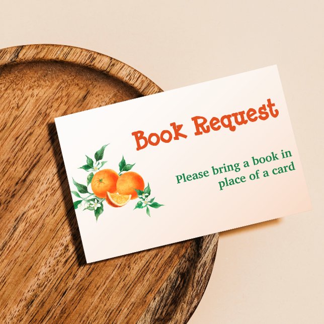 Carte De Visite Citrus Little Cutie Orange Baby shower Livre Jeu (Créateur téléchargé)