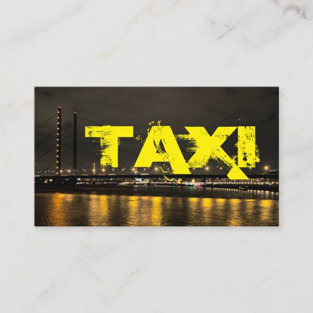 Carte De Visite City skyline chauffeur de taxi transporteur de cha (Devant)