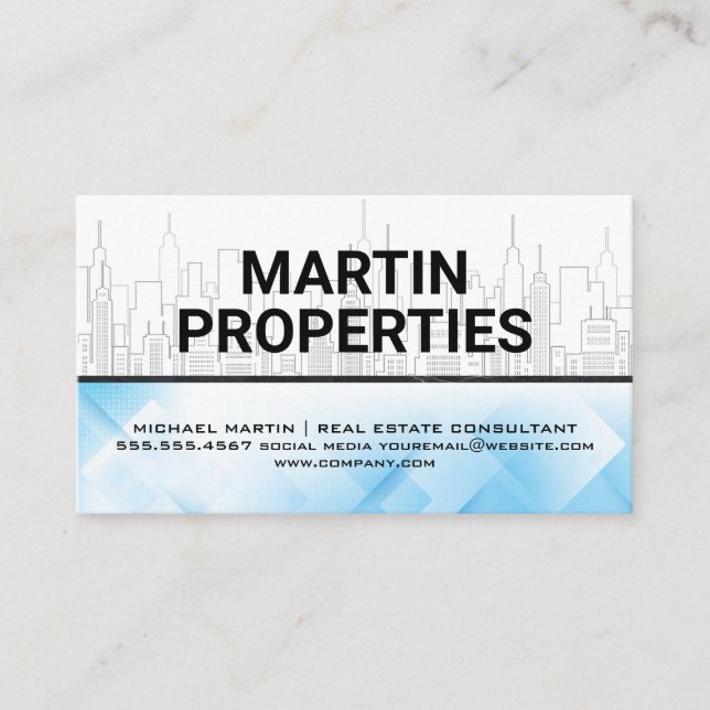 Carte De Visite City Skyline | Commercial Properties (Devant)