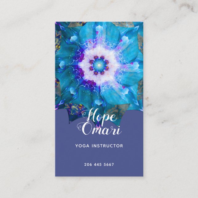 Carte De Visite Clair de Lune | Mandala de la Paix (Devant)