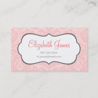 Carte De Visite Clair rose Vintage Damas