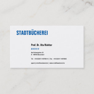 Carte de visite claire avec bleu