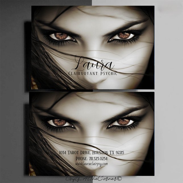 Carte De Visite Clairvoyant Psychic Femme (Créateur téléchargé)