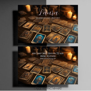 Carte De Visite Clairvoyant Psychic Tarot Card