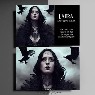 Carte De Visite Clairvoyant Psychique Clairvoyant gothique foncé