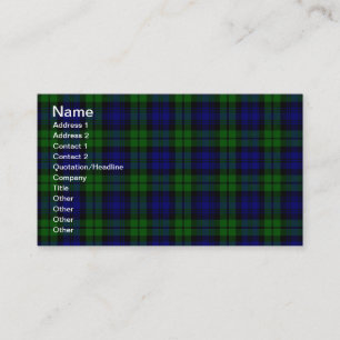 Carte De Visite Clan de Campbell de tartan de Blackwatch
