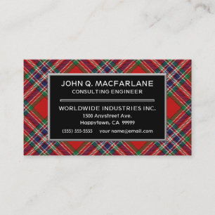 Carte De Visite Clan écossais MacFarlane Tartan Plaid