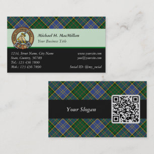 Carte De Visite Clan MacMillan Chasse Tartan