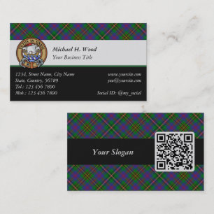 Carte De Visite Clan Wood Crest sur Tartan