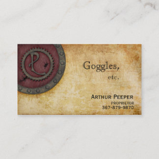Carte De Visite Claret P d'antiquité de monogramme de Steampunk