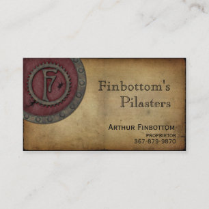 Carte De Visite Claret vintage F de monogramme de Steampunk