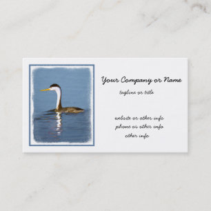 Carte De Visite Clark's Grebe Painting - Art original pour les ois