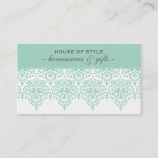 CARTE DE VISITE classe damask ment vert gris