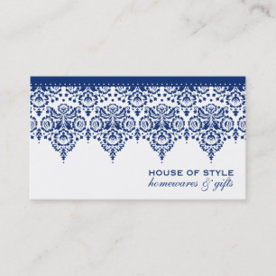 CARTE DE VISITE classe damask royal marine bleu bl