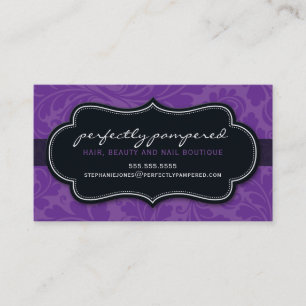 CARTE DE VISITE classe fleurit violet violet noir